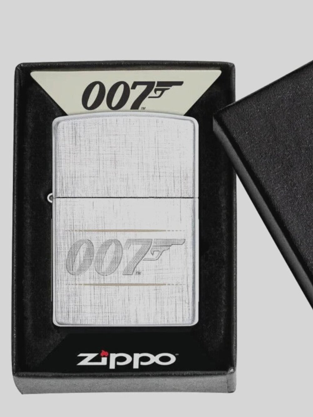James Bond 007 Design, Brushed Chrome Finish Zippo Lighter